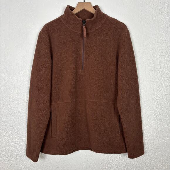 Free Fly Men's Bamboo Sherpa Fleece 1/4 Zip Pullover Cozy Outdoorsy Size Large - Picture 2 of 6